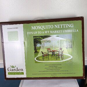 Garden Essentials Mosquito Netting Fits Umbrella Camping Patio Deck NWT